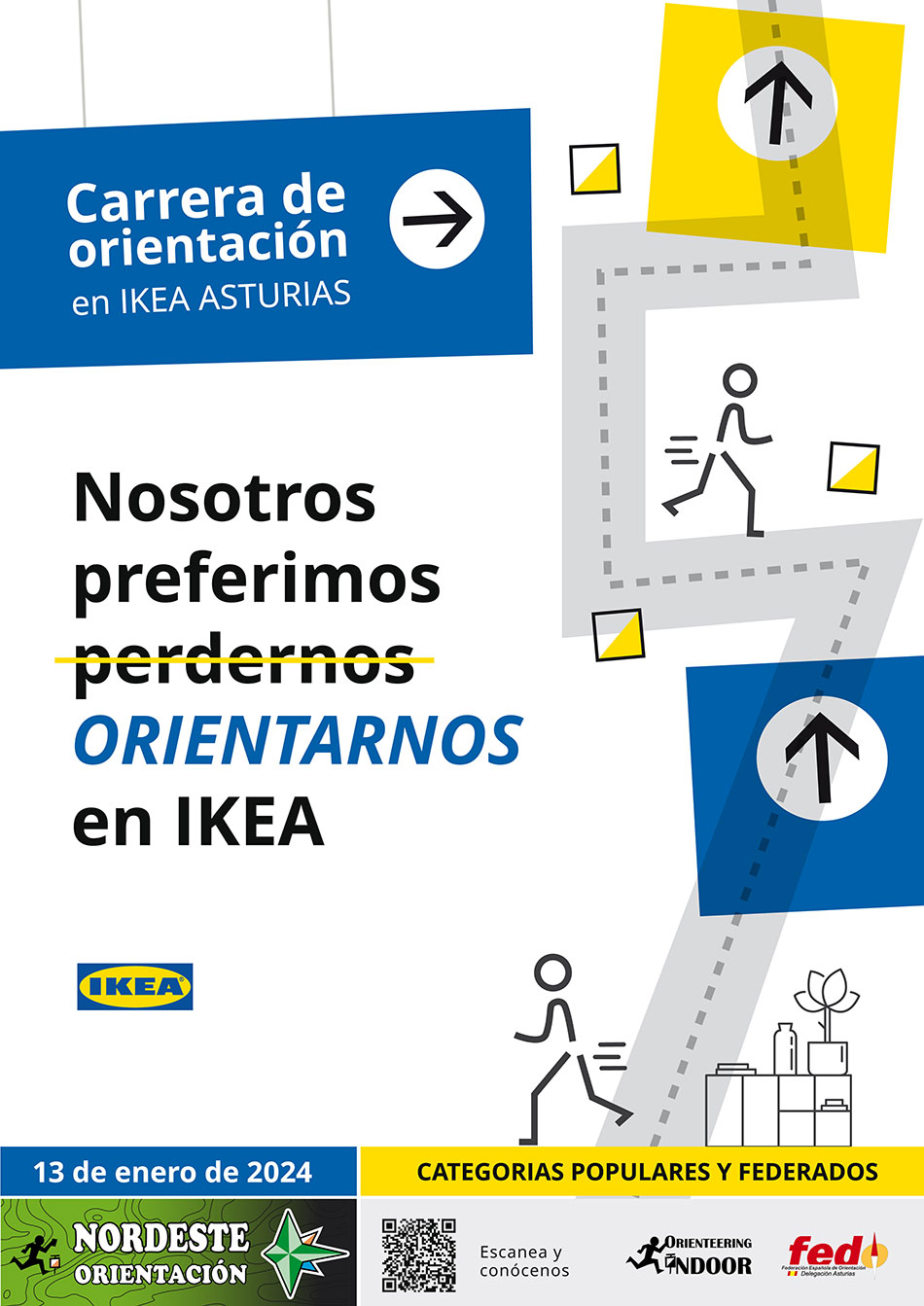 Carrera de orientación en la tienda IKEA de Asturias